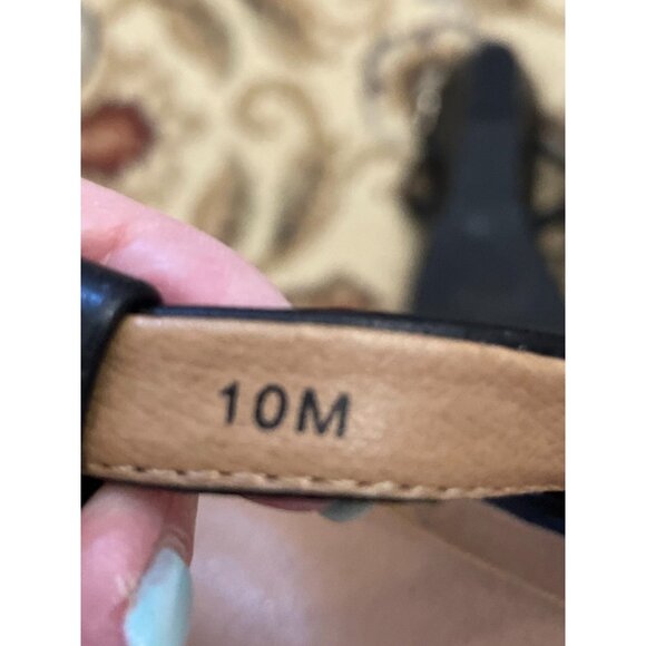 Vionic Cali Wedge Sandals Size 10 Black Leather Strappy - Picture 7 of 11